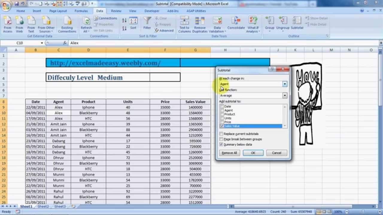 Ms excel 2007 formulas with examples